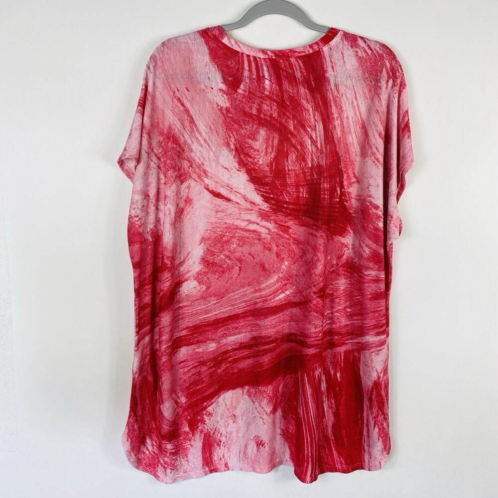 Chico's T-Shirt XL 3 16 Pink Weekends Short Sleeve Tee Top - Picture 2 of 7